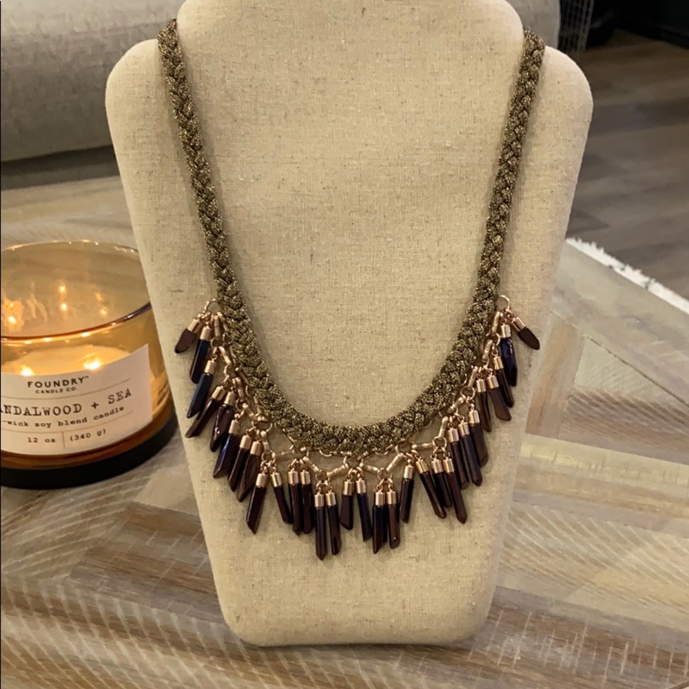 Stella & Dot Rose Gold Statement Necklace